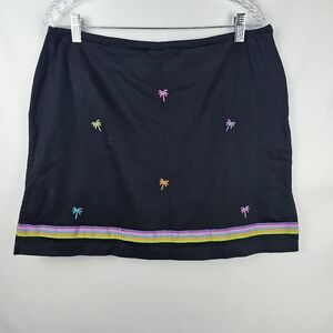 Bamboo Traders A-Line Skort 14 Palm Trees Tropical Resort Golf